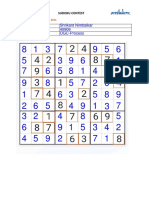 Shrikant Nimbalkar 40906 OGC-Process: Sudoku Contest