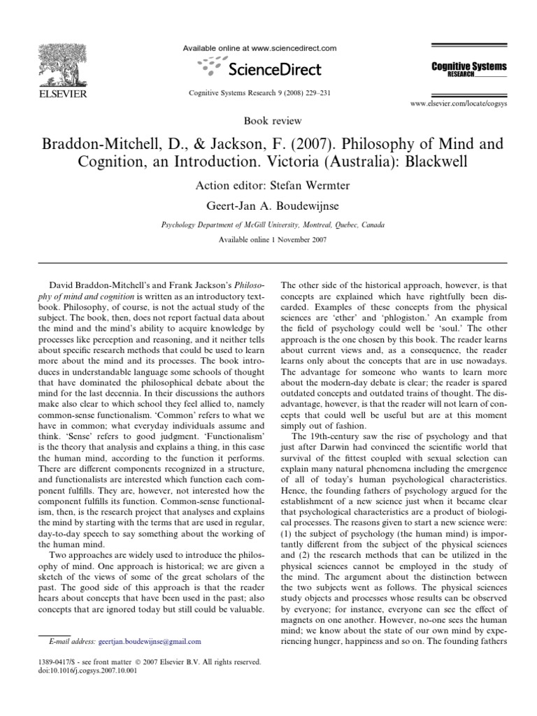 Introduction to Mind and Cognition | PDF | Mind | Psychology
