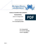 Alemnesh Merid - (GSE-2068-11) - Assignment#2-Econometrics