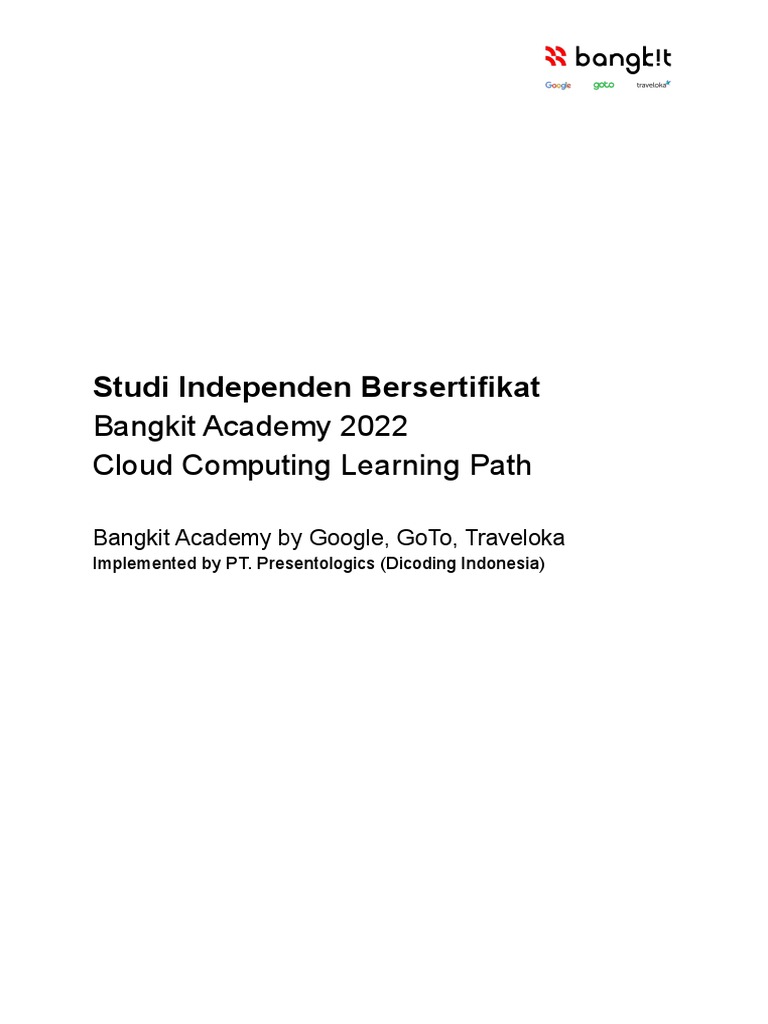 Bangkit Academy: Jalur Pembelajaran Cloud Computing | PDF | Komputer ...