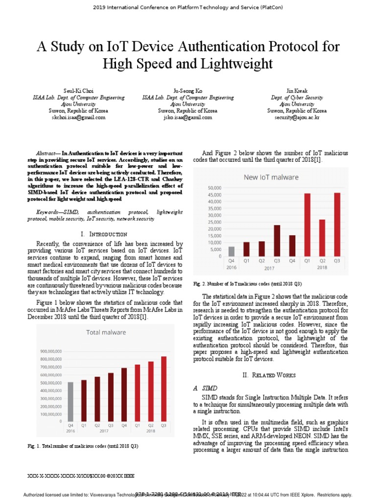 A Study On IoT Device Authentication Protocol For High Speed and ...