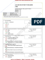 RRB NTPC CBT - 2 Question Paper 19 Jan 2017 3rd Shift English