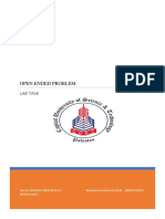 Open Ended Problem: Lab Task