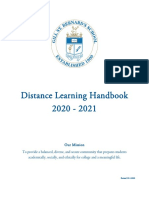 Distance Learning Handbook 2020 - 2021