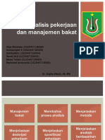 Proses Analisis Pekerjaan Dan Manajemen Bakat