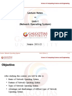 Lecture Notes Unit-1 (Network Operating System) : Session: 2021-22