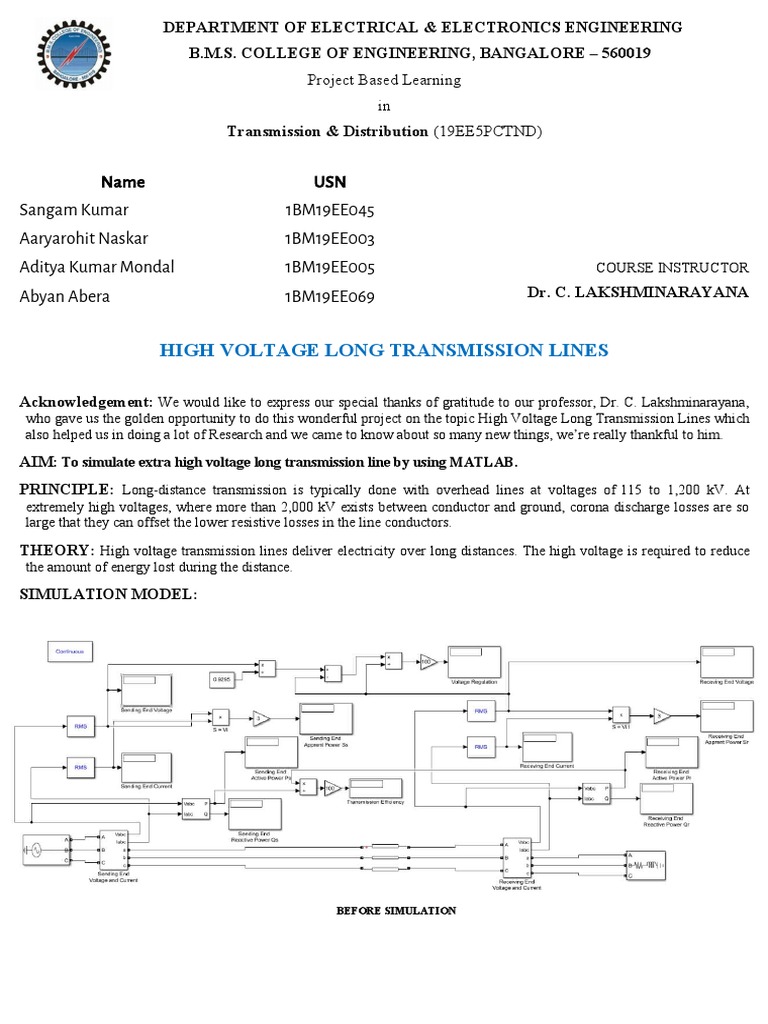 High Voltage Long Transmission Lines | PDF | Electric Power ...