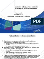 Bridging Trade Statistics With Business Statistics - Eurostat's Experiences of Register Linkages