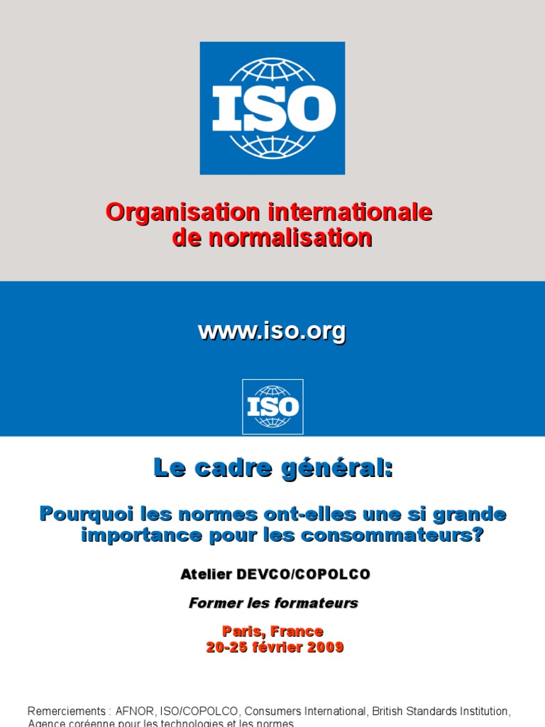 Norme ISO | PDF | Organisation internationale de normalisation ...