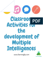 Classroom Activities For The Development of Multiple Intelligences