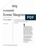 Implementing Restaurant Revenue Management: A Five-Step Approach