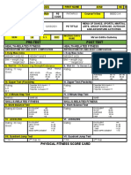 Pre-Test Post Test: Health-Related Fitness Health-Related Fitness