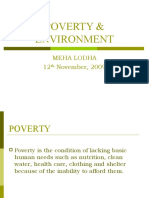 Presentation - Poverty and Environment