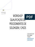 Qualificação de procedimentos de soldagem e casos