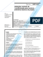 Abnt - NBR 6401 (1980) - Instalações Centrais de Ar Condicionado para Conforto-Parâmetros Básicos de Projeto