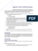Letter of Credit - PCFC Loan - Process Flow