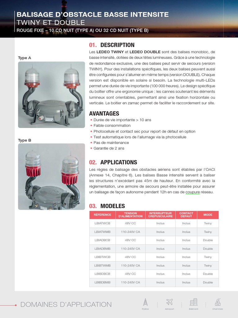 Balises Basse Intensité Twiny et Double | PDF