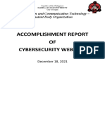 Accomplishment Report Cyber Security