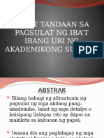 Dapat Tandaan Sa Pagsulat NG Akademikong Sulatin 2