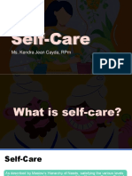 Self-Care: Ms. Kendra Jean Cayda, RPM
