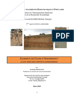 Cours D'agronomie I - L2 Agronomie - 2015