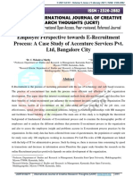 Employee Perspective Towards E-Recruitment Process: A Case Study of Accenture Services Pvt. LTD, Bangalore City