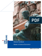Master of Science Economics Module Handbook