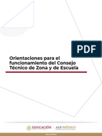 ORIENTACIONES PARA EL FUNCIONAMIENTO DEL CONSEJO TÉCNICO DE ZONA Y ESCUELA