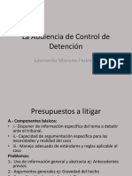 La Audiencia de Control de Detención