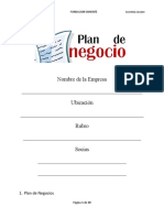 Plan de Negocios - para Llenar Escuela Emprendedores 2017.
