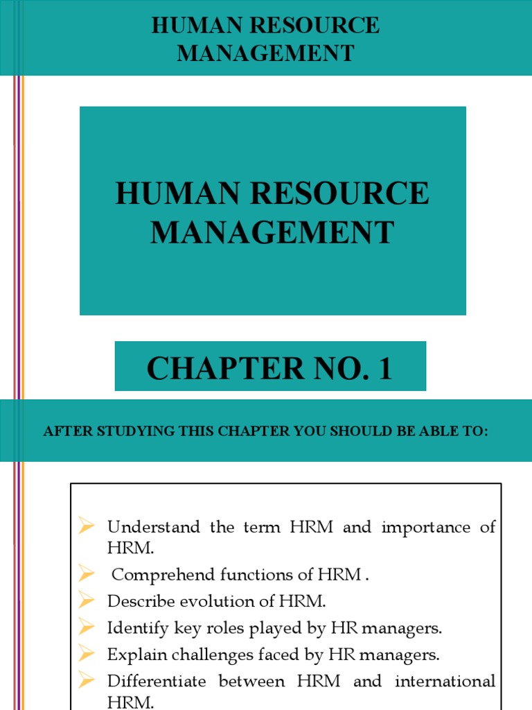 Introduction HRM (1st) | PDF | Human Resource Management | Human Resources