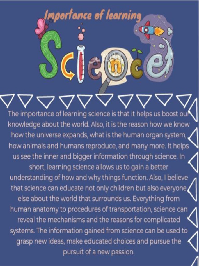 Importance of learning science pdf