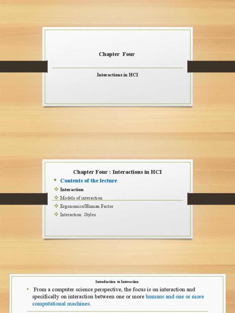 Chapter Four: Interactions in HCI | PDF | Human–Computer Interaction ...