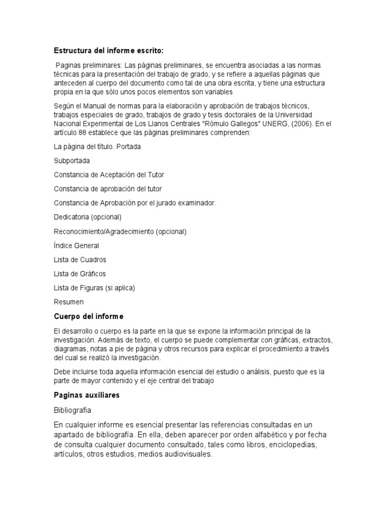 Estructura de Informes Académicos UNERG | PDF | Informática