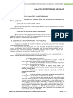 Manual de Procedimentos para Cadastro de Propriedade