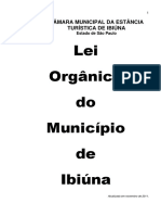 Lei Organica do Municipio de Ibiuna