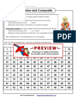 Prime Composite Table