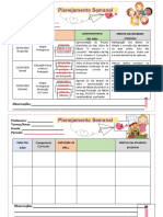 Formulário para Planejamento Semanal