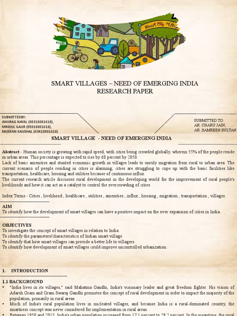 Smart Villages: Key to India's Growth | PDF | Drinking Water | Economies