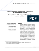 Los Usos Tautológicos de Lo Psicosocial en Los Procesos de Intervención en Colombia