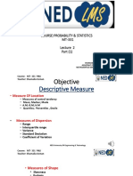 Lect-2 Measure of Central Tendency & Dispersion