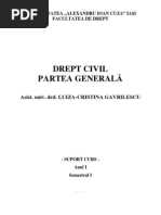 Drept Civil. Partea Generala. an.I.sem.I.C.gavrilescu M