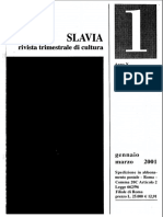 SLAVIA. Rivista Trimestrale Di Cultura. No. 1, 2001