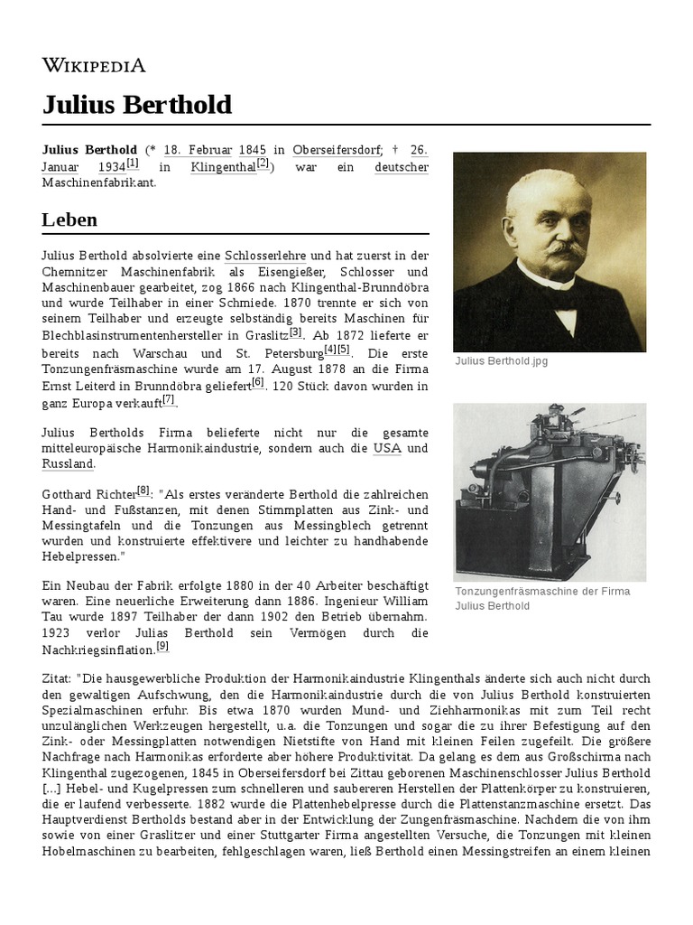 Julius Berthold | PDF