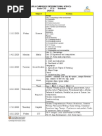 Date Day Subject Portion: Alpha Cambridge International School Grade CP3 - PT-2 - Schedule 2020-21