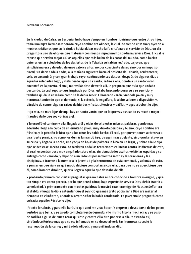 Alibech y el infierno en el desierto | PDF | Diablo | Infierno