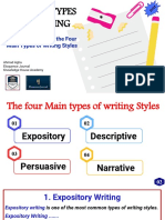 The Four Types of English Writing