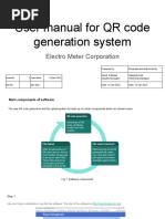 User Manual For QR Code Generation System