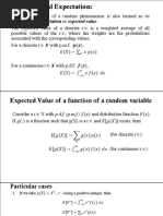 Mathematical Expectation or Expected Value