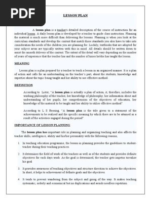 LESSON PLAN